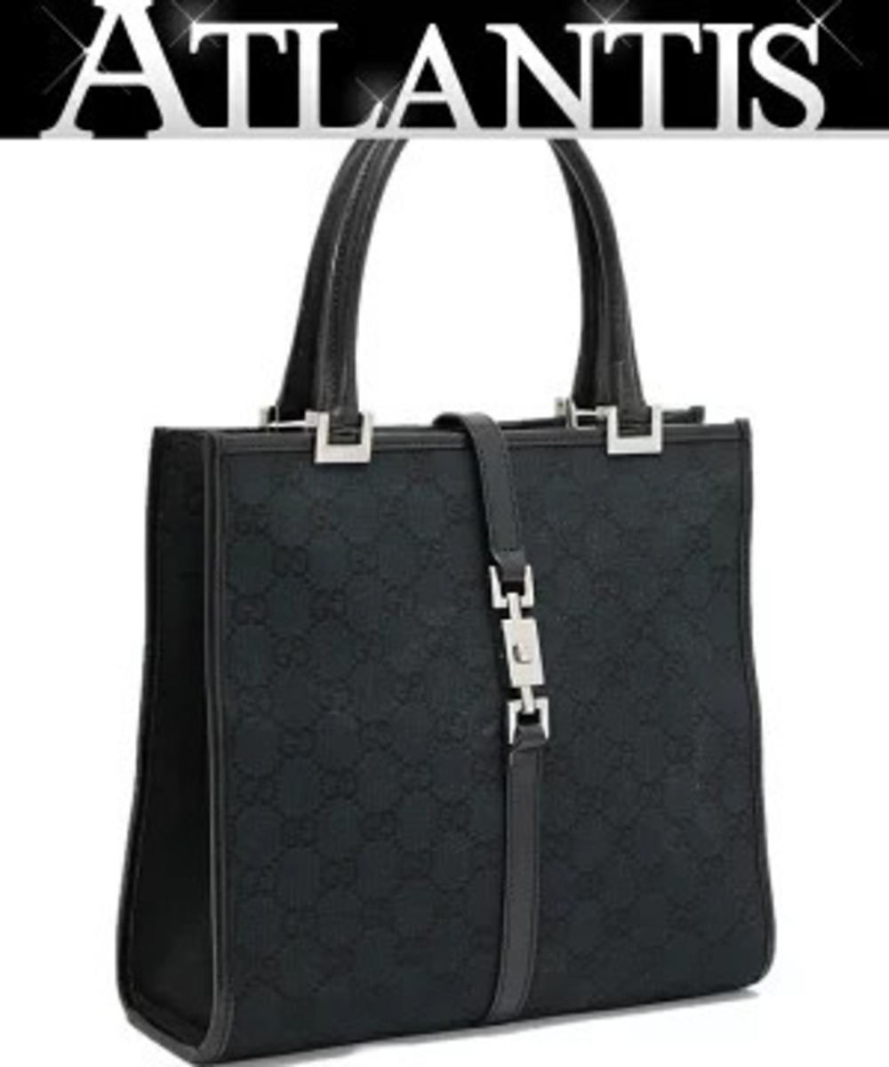 Gucci Jackie GG Handbag Canvas x Leather Black